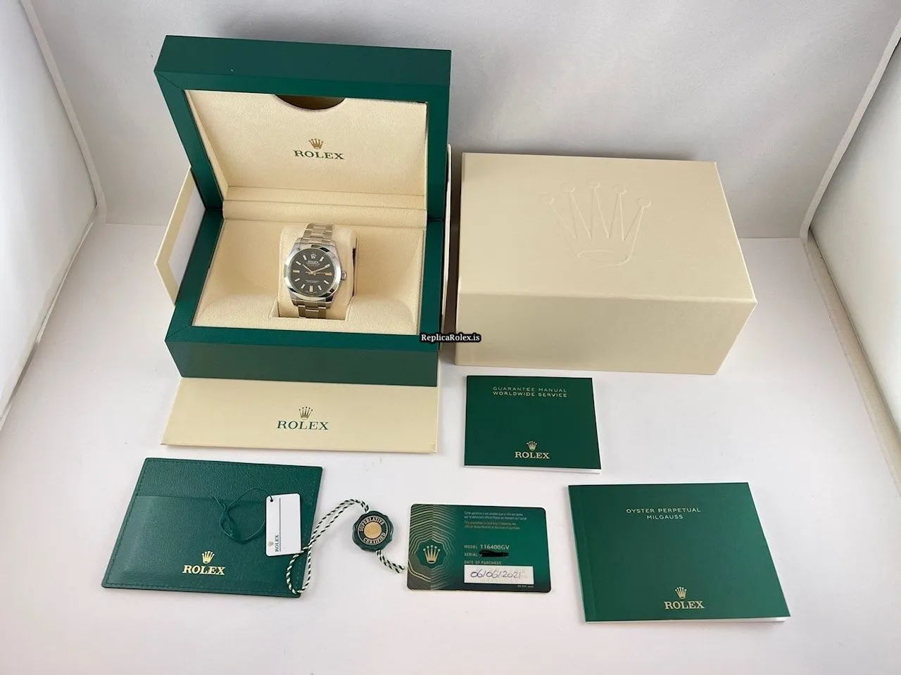 Reliable Copies Rolex Milgauss 116400gv Caliber 3131 Automatic Movement 40mm Steel Case Mens/unisex Watch - Image 6
