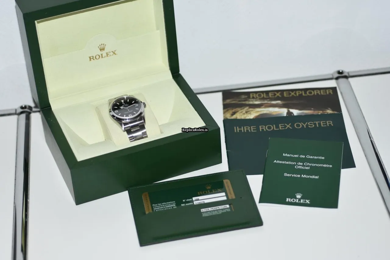 Mind-boggling Copies Rolex Explorer 114270 Automatic Movement 36mm Steel Case Watch - Image 8