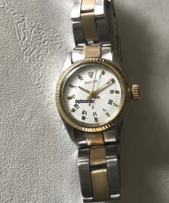 Attractive Fake Rolex Oyster Perpetual 26 6719 Manual Winding Movement 27x29mm Gold/steel Case Womens Watch