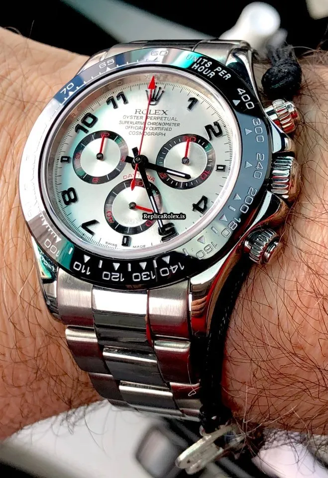Beautiful Replica Rolex Daytona Serial Caliber 4130 Automatic Movement 40mm White Gold Case Mens/unisex Watch