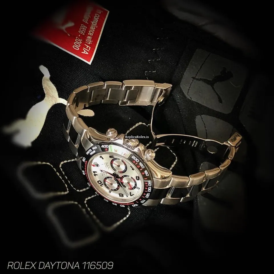 Beautiful Replica Rolex Daytona Serial Caliber 4130 Automatic Movement 40mm White Gold Case Mens/unisex Watch - Image 6