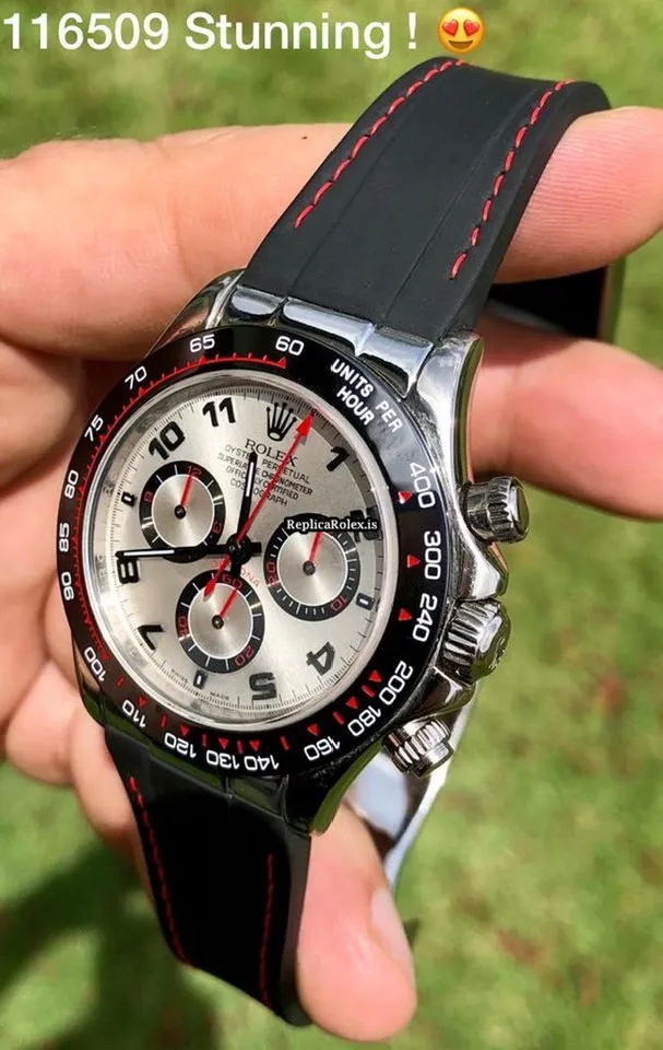 Beautiful Replica Rolex Daytona Serial Caliber 4130 Automatic Movement 40mm White Gold Case Mens/unisex Watch - Image 8