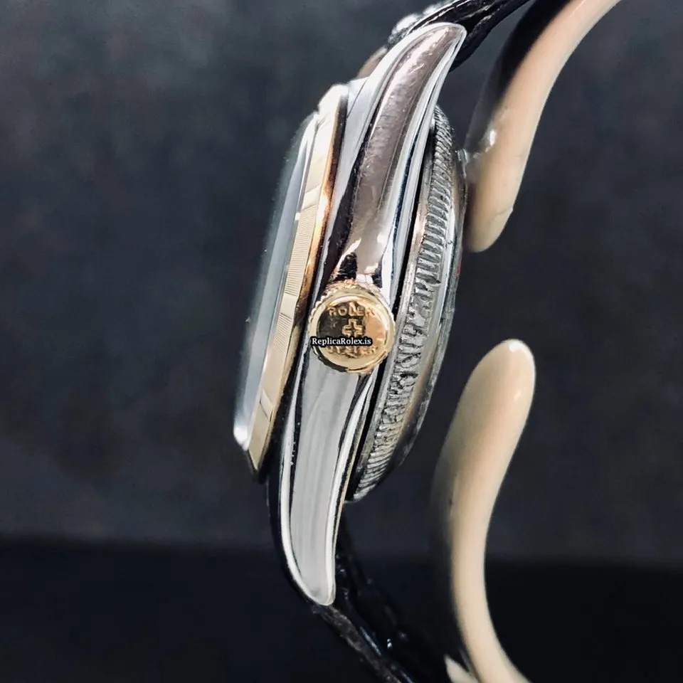 Pleasing Knockoff Rolex Bubble Back 5011 Automatic Movement 32mm Gold/steel Case Mens/unisex Watch - Image 7