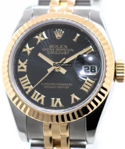 Suitable Fake Rolex Lady-datejust 179173 Automatic Movement 26mm Gold/steel Case Womens Watch