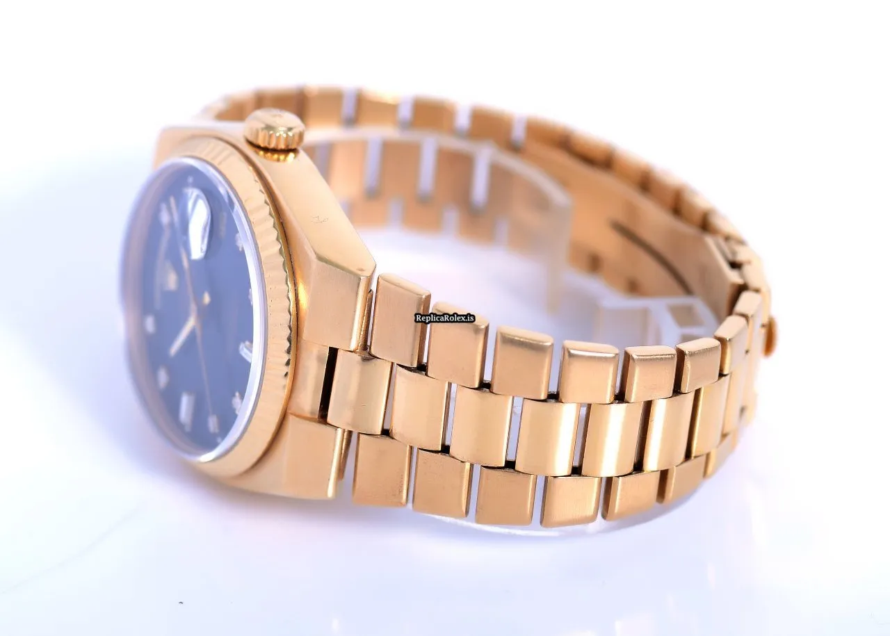 Luxury Fake Rolex Day-date Oysterquartz 19018 Quartz Movement 36mm Yellow Gold Case Mens/unisex Watch - Image 4
