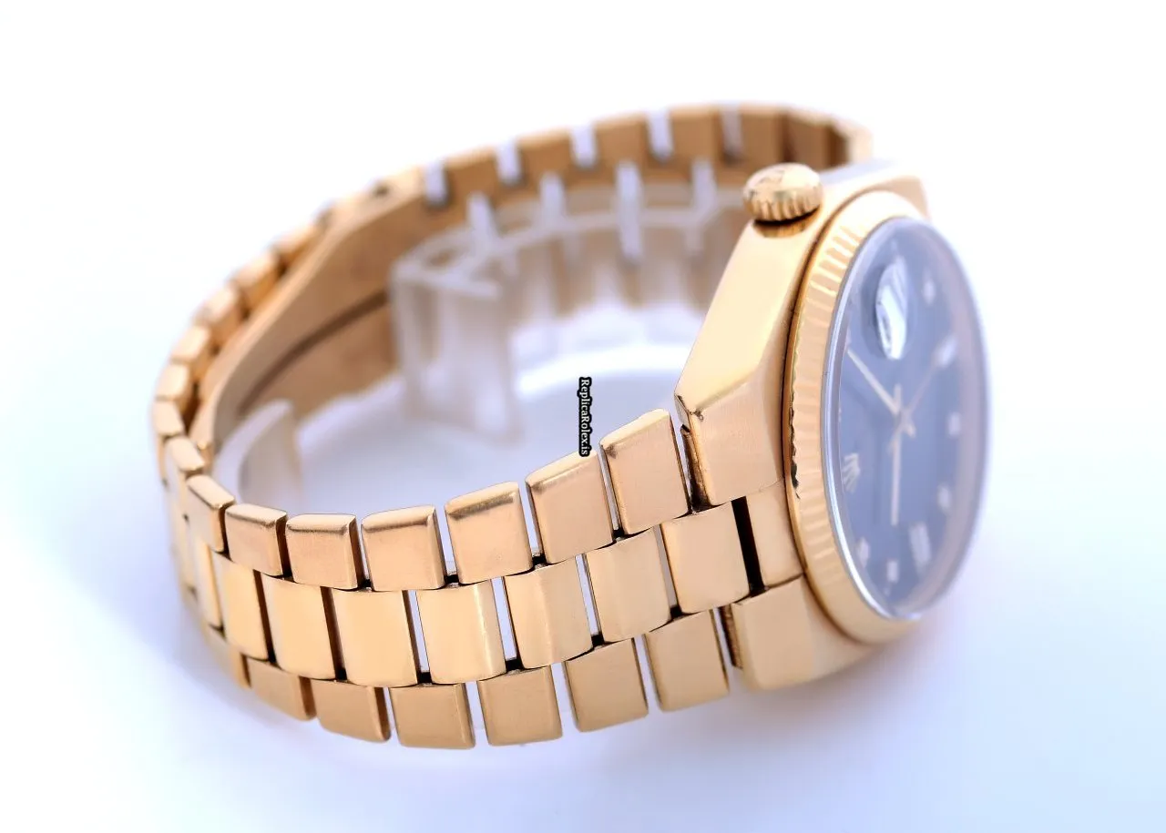 Luxury Fake Rolex Day-date Oysterquartz 19018 Quartz Movement 36mm Yellow Gold Case Mens/unisex Watch - Image 5