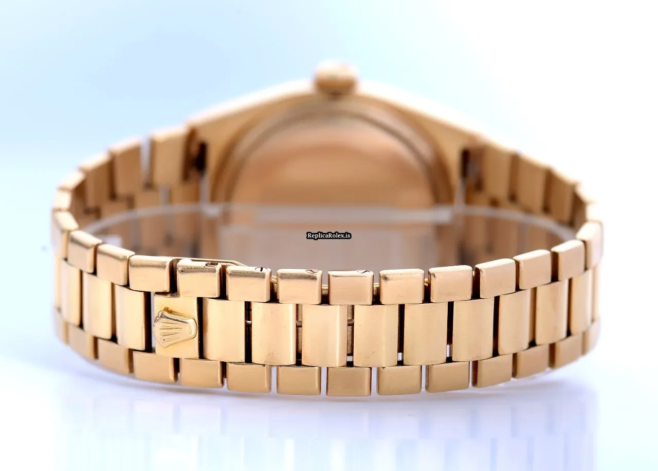 Luxury Fake Rolex Day-date Oysterquartz 19018 Quartz Movement 36mm Yellow Gold Case Mens/unisex Watch - Image 6
