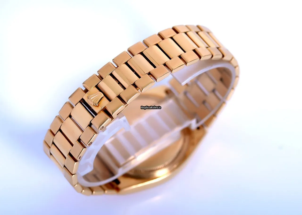 Luxury Fake Rolex Day-date Oysterquartz 19018 Quartz Movement 36mm Yellow Gold Case Mens/unisex Watch - Image 7