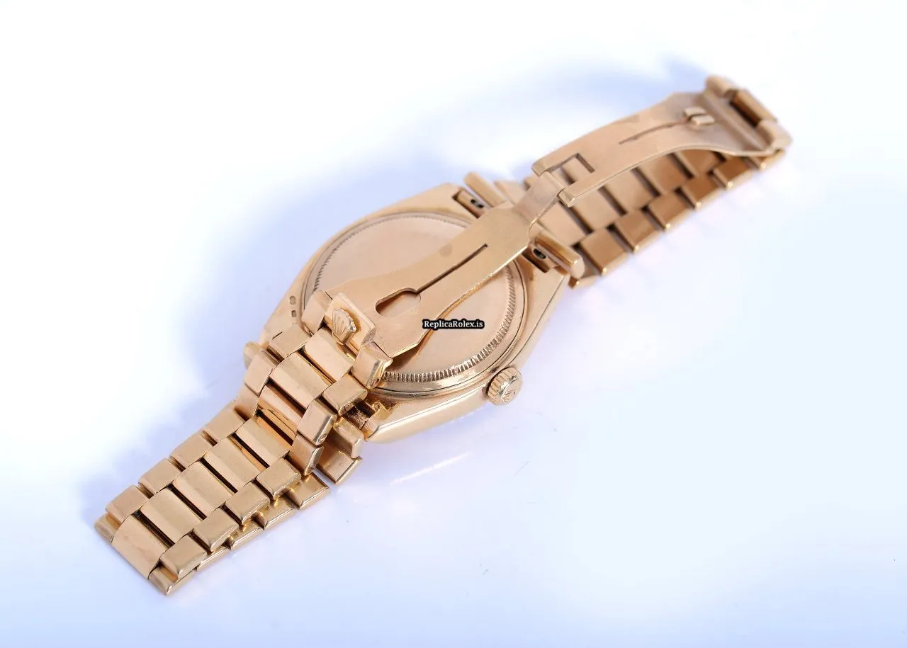 Luxury Fake Rolex Day-date Oysterquartz 19018 Quartz Movement 36mm Yellow Gold Case Mens/unisex Watch - Image 8