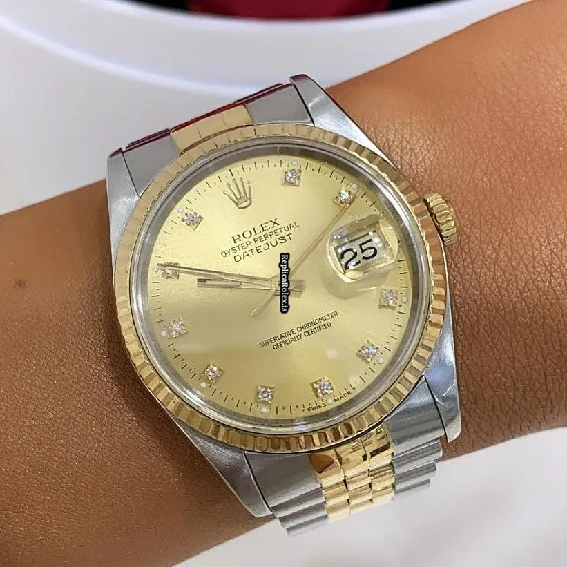 Great Replica Rolex Datejust 16233 Caliber 3135 Automatic Movement 36mm Gold/steel Case Mens/unisex Watch