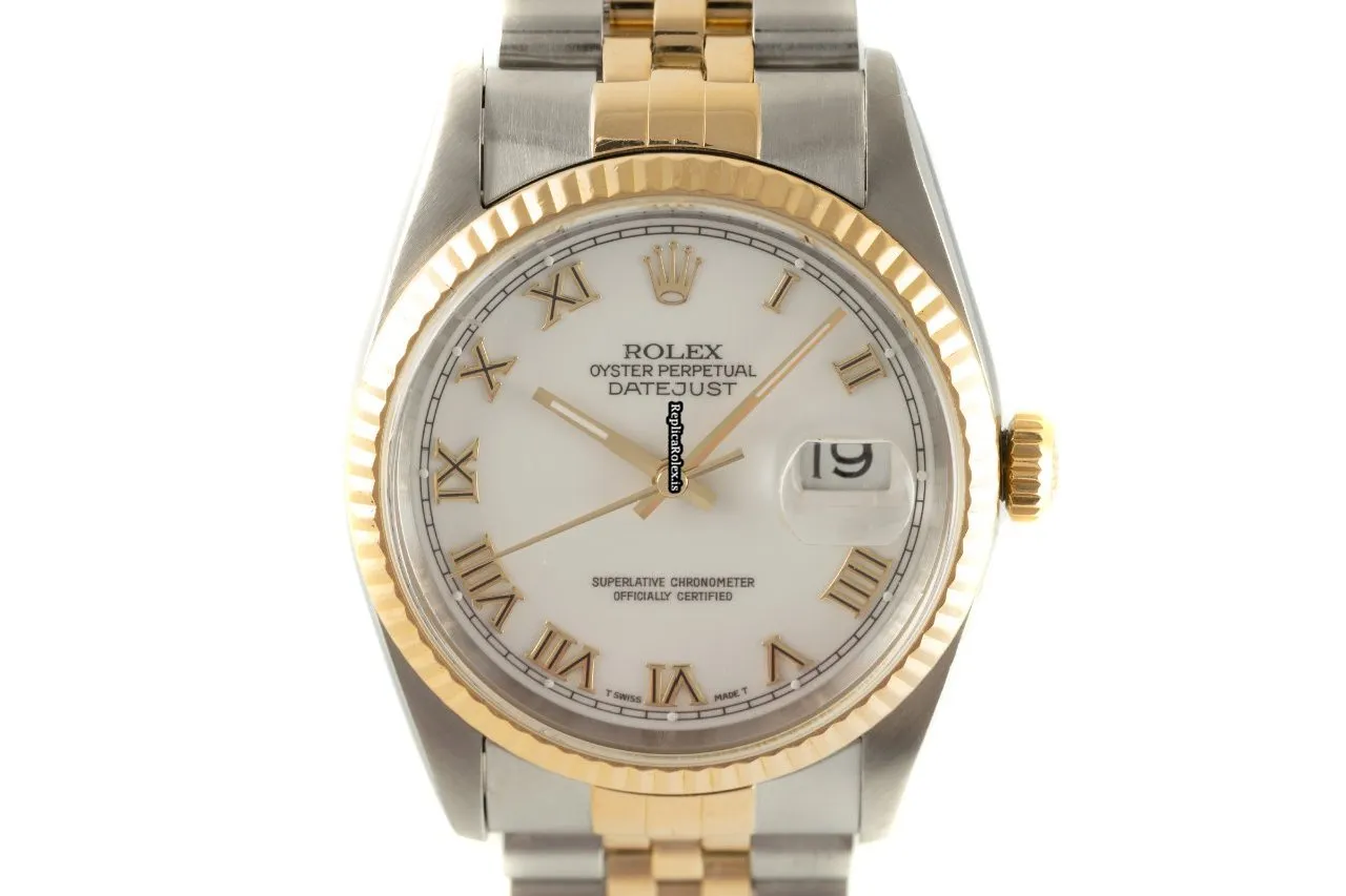 Exquisite Replica Rolex Datejust 16233 Caliber 3135 Automatic Movement 36mm Gold/steel Case Mens/unisex Watch - Image 7