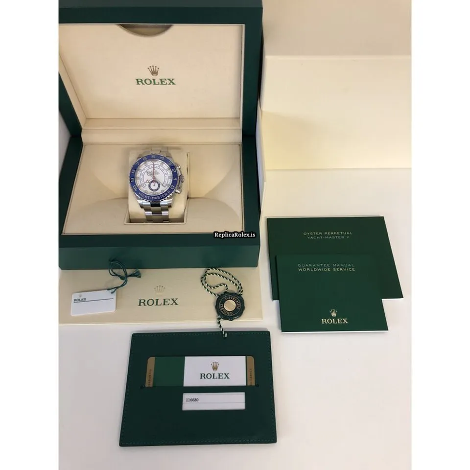 Wonderful Replica Rolex Yacht-master II 116680-0002 Caliber 4161 Automatic Movement 44mm Steel Case Mens/unisex Watch - Image 9