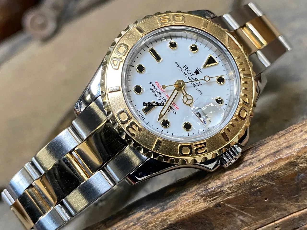 Excellent Replica Rolex Yacht-master 169623 Caliber 2235 Automatic Movement 29mm Gold/steel Case Womens Watch - Image 11