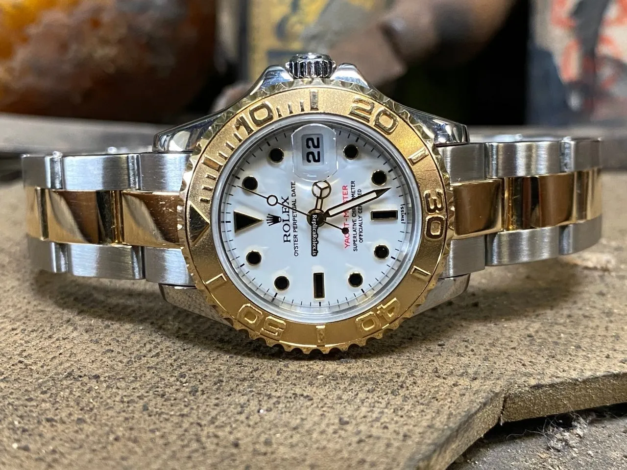 Excellent Replica Rolex Yacht-master 169623 Caliber 2235 Automatic Movement 29mm Gold/steel Case Womens Watch - Image 2