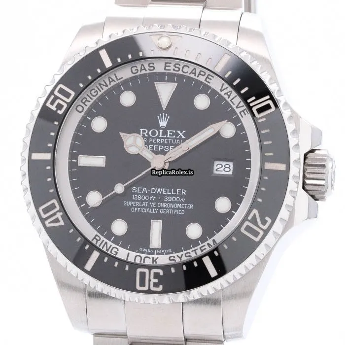 Exquisite Fake Rolex Sea-dweller Deepsea 116660 Caliber 3135 Automatic Movement 44mm Steel Case Mens/unisex Watch