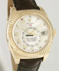 Superior Clone Rolex Sky-dweller 326138 Automatic Movement 42mm Yellow Gold Case Mens/unisex Watch