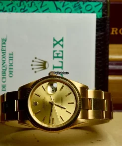 Marvellous Replica Rolex Oyster Perpetual Date 15238 Caliber 3135 Automatic Movement 34mm Yellow Gold Case Mens/unisex Watch