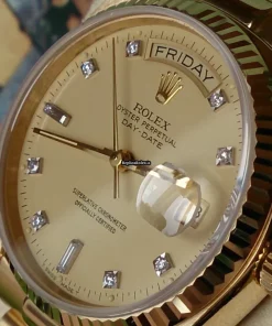 Defect Fake Rolex Day-date 36 18038 Automatic Movement Yellow Gold Case Mens/unisex Watch