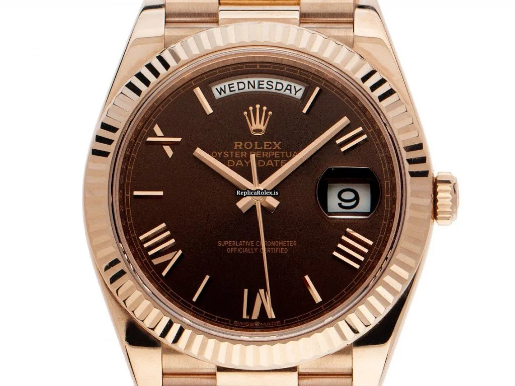 Reliable Knockoff Rolex Day-date 40 228235 Caliber 3255 Automatic Movement 40mm Rose Gold Case Mens/unisex Watch