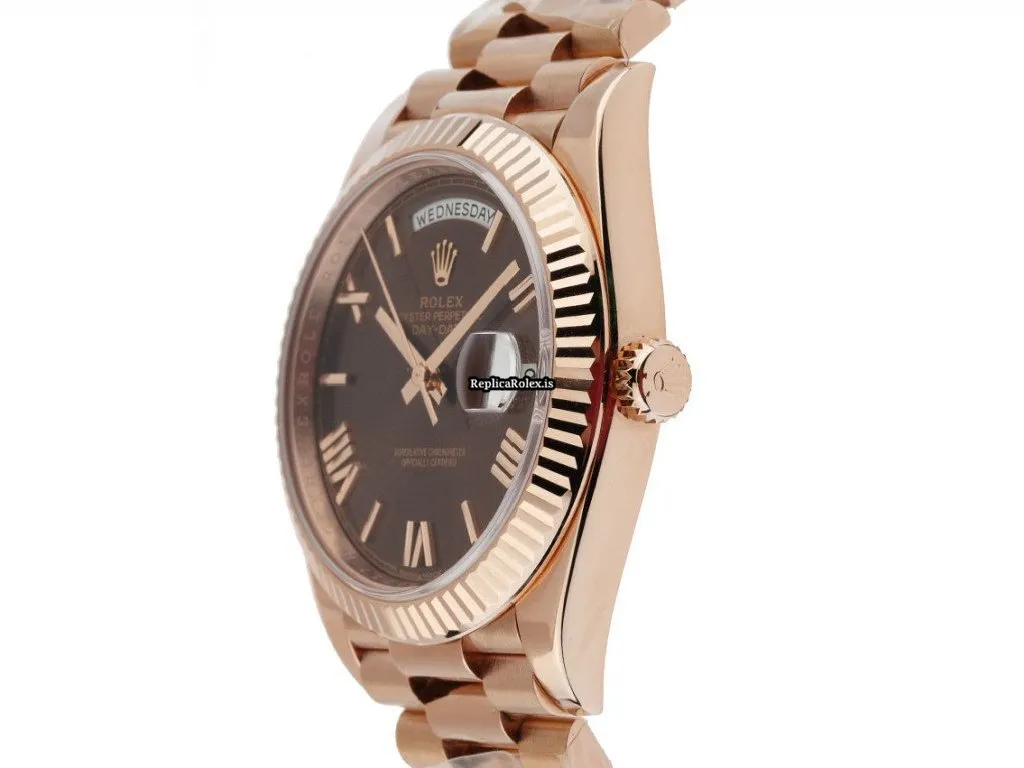 Reliable Knockoff Rolex Day-date 40 228235 Caliber 3255 Automatic Movement 40mm Rose Gold Case Mens/unisex Watch - Image 2