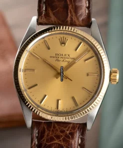 Neat Fake Rolex Air King 5501 Caliber 1570 Automatic Movement 34mm Gold/steel Case Mens/unisex Watch