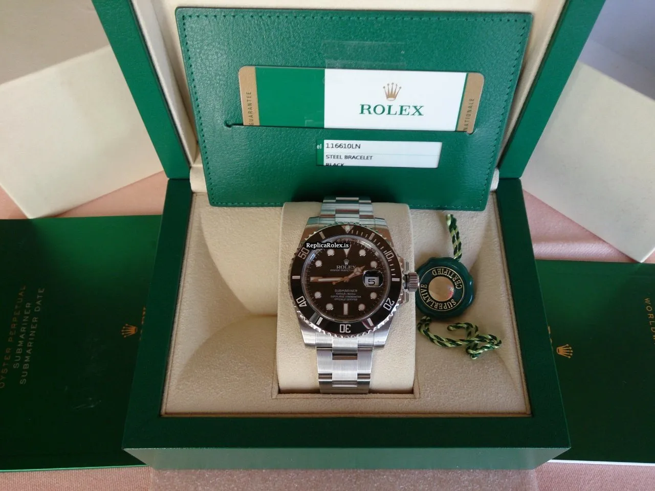 Fantastic Replica Rolex Submariner Date 116610 Automatic Movement Steel Case Watch - Image 16