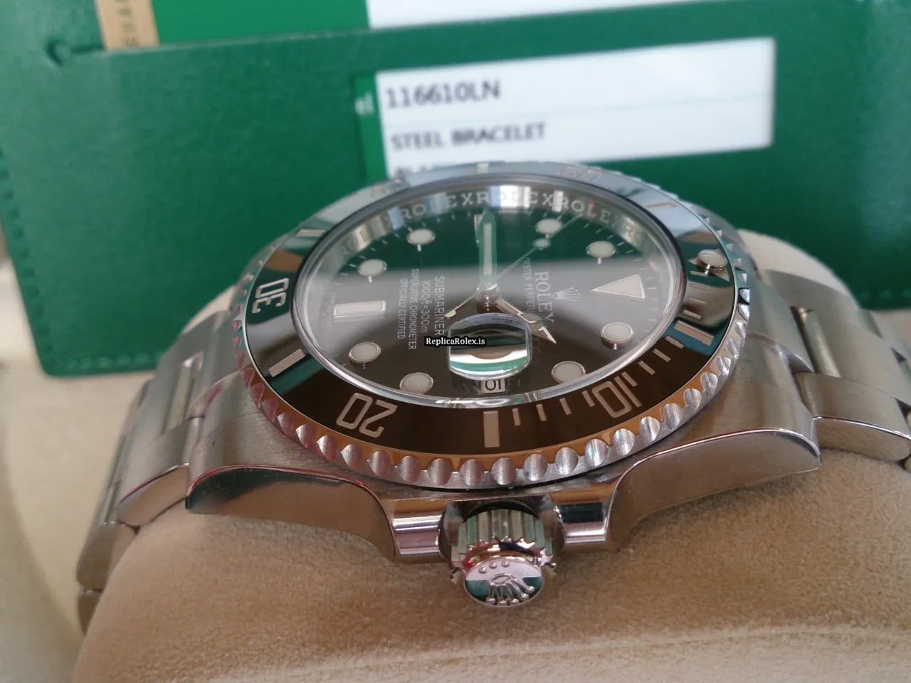 Fantastic Replica Rolex Submariner Date 116610 Automatic Movement Steel Case Watch - Image 3