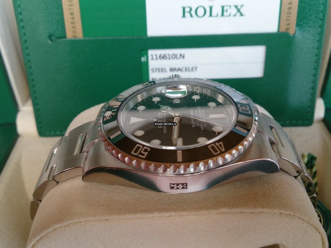 Fantastic Replica Rolex Submariner Date 116610 Automatic Movement Steel Case Watch - Image 4
