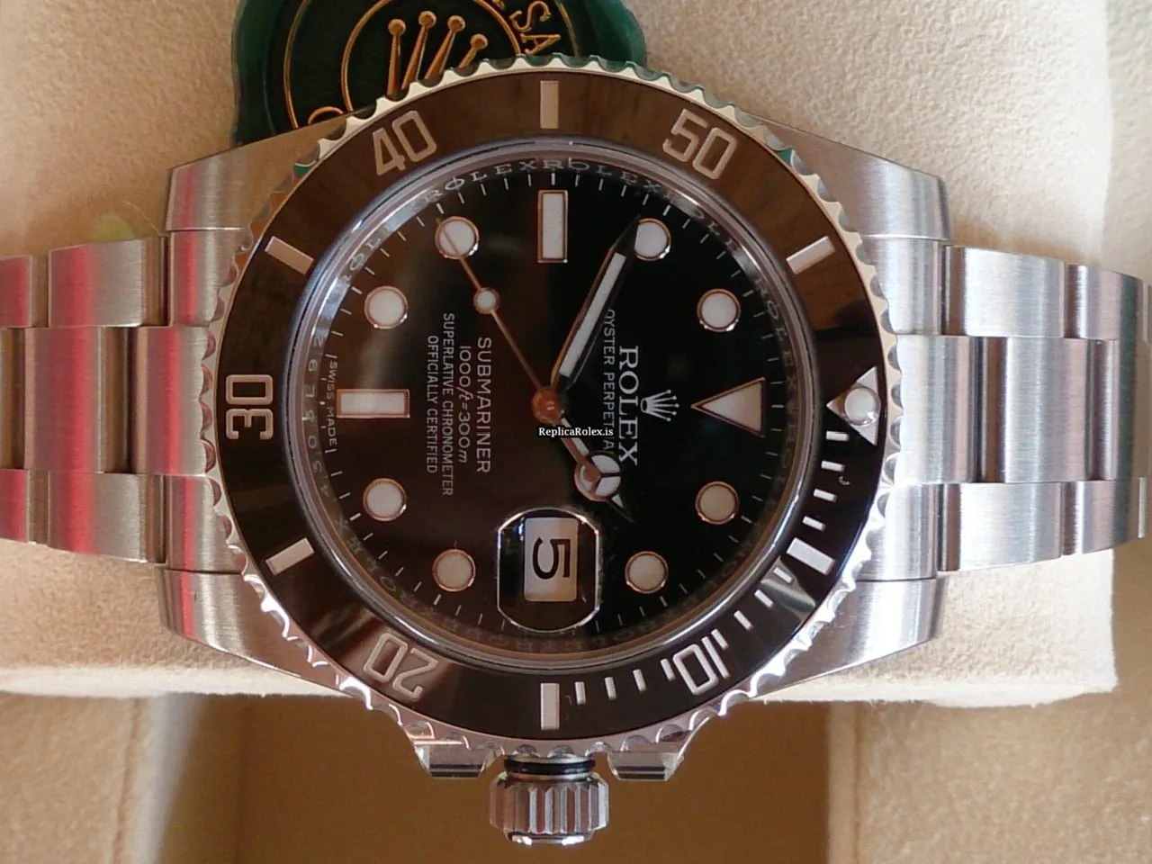 Fantastic Replica Rolex Submariner Date 116610 Automatic Movement Steel Case Watch - Image 8