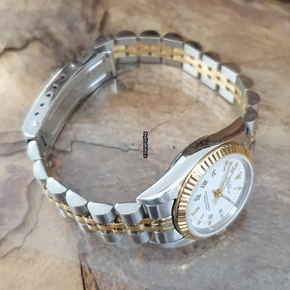 Epic Replica Rolex Oyster Perpetual 26 76193 Automatic Movement 26mm Gold/steel Case Watch - Image 3