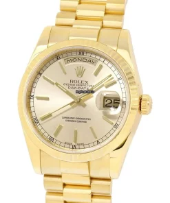 Nice Fakes Rolex Day-date 36 118238 Caliber 3155 Automatic Movement 36mm Yellow Gold Case Mens/unisex Watch