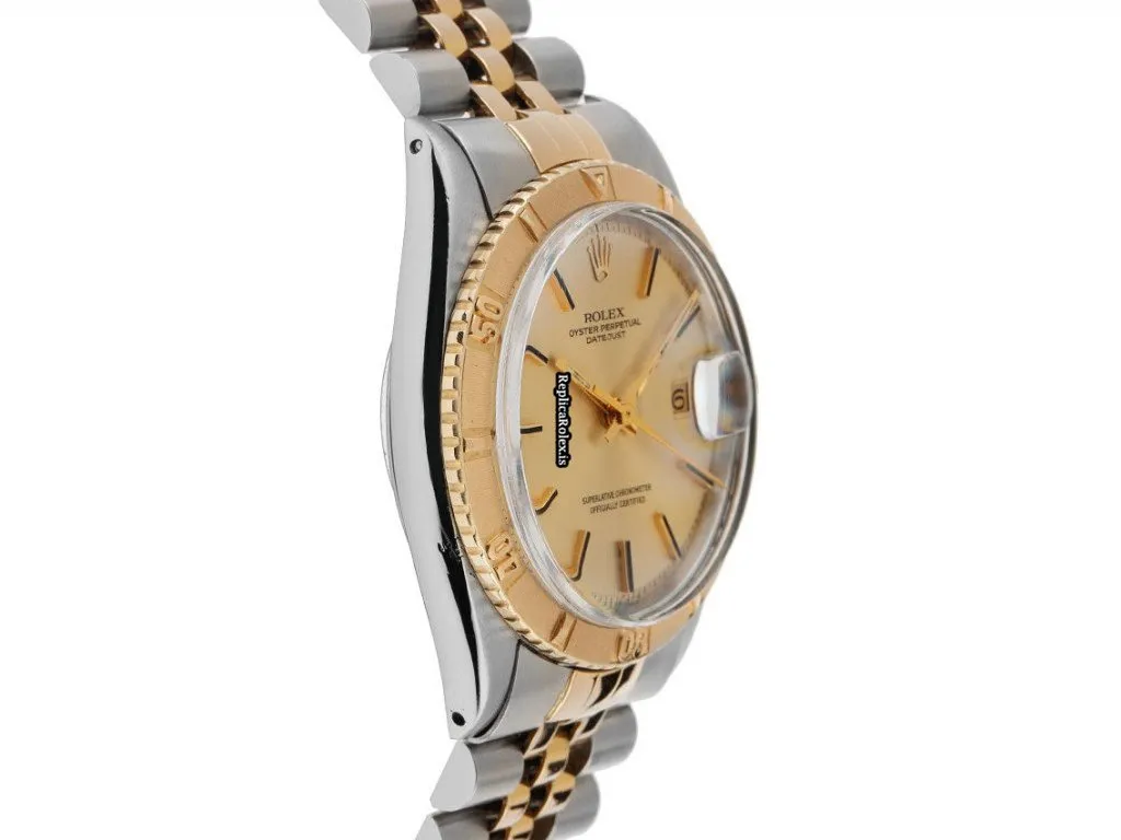 Defect Replica Rolex Datejust Turn-o-graph 1625 Caliber 1570 Automatic Movement 36mm Gold/steel Case Mens/unisex Watch - Image 3