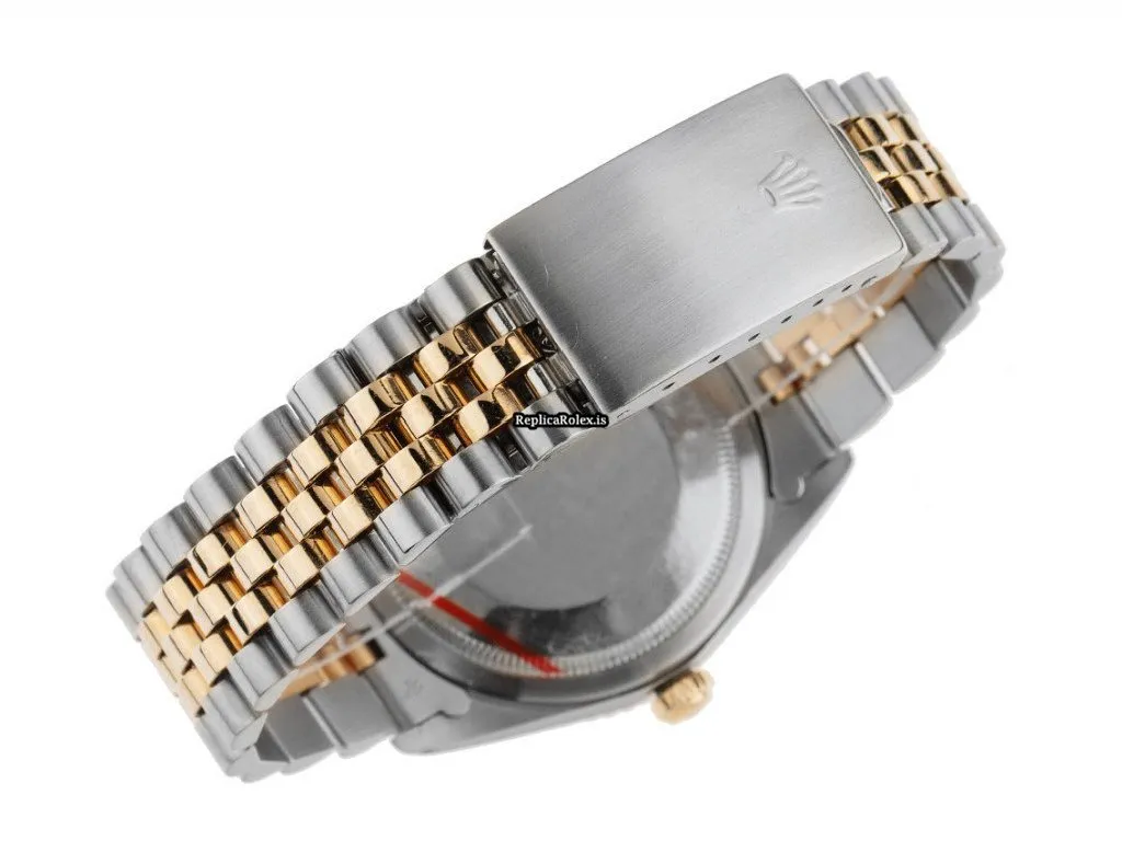 Defect Replica Rolex Datejust Turn-o-graph 1625 Caliber 1570 Automatic Movement 36mm Gold/steel Case Mens/unisex Watch - Image 5