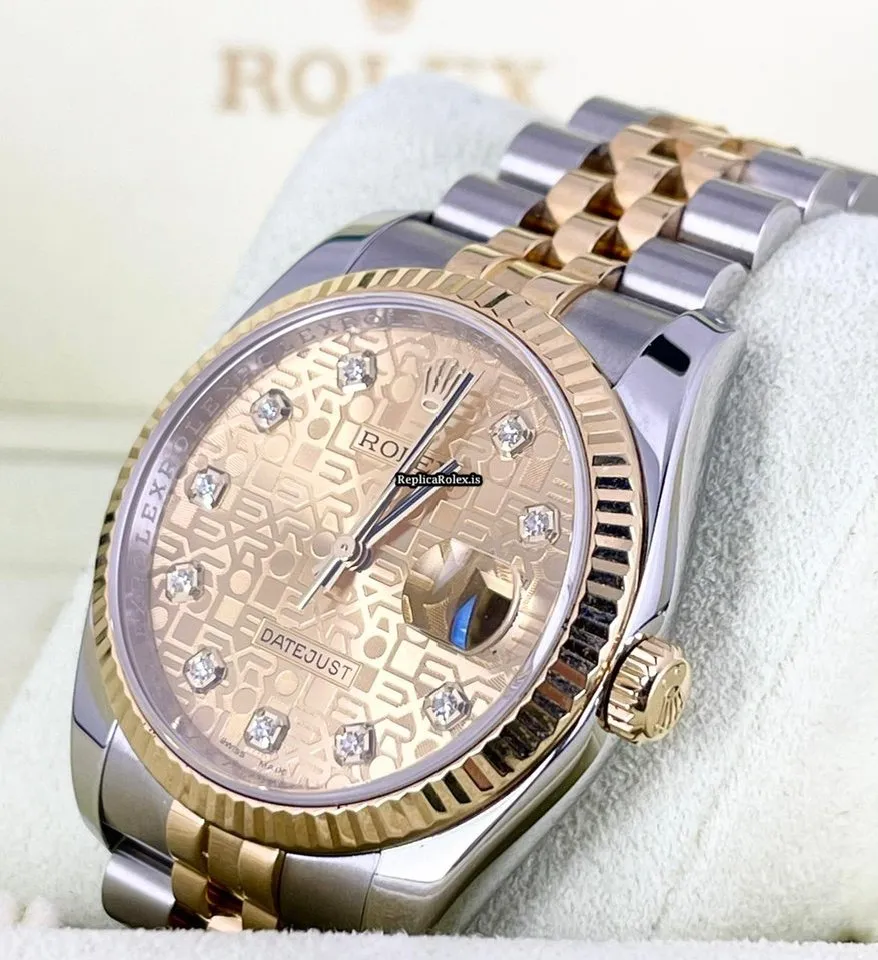 Inexpensive Replica Rolex Datejust 116233 Caliber 3135 Automatic Movement 36mm Gold/steel Case Mens/unisex Watch - Image 5