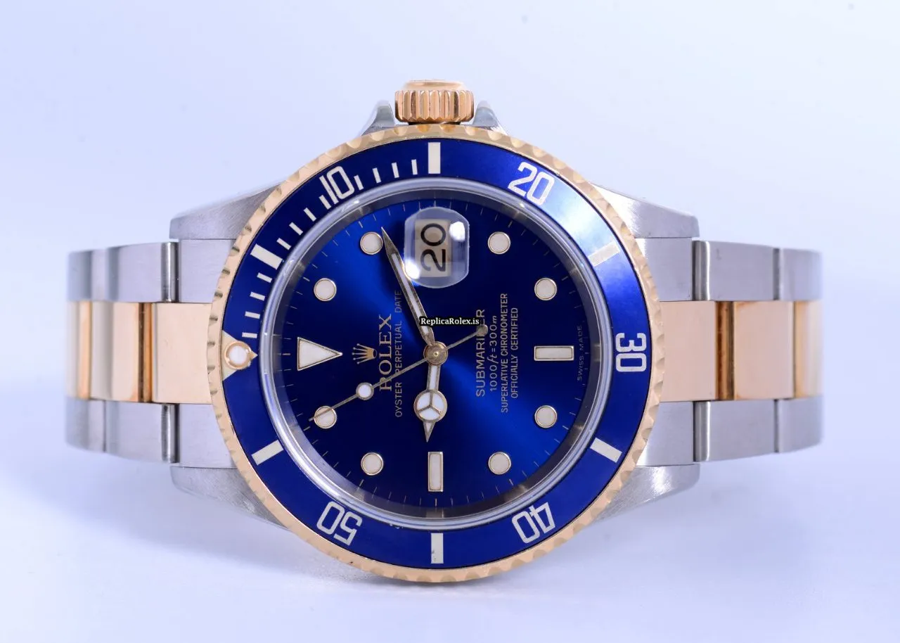 1:1 Fake Rolex Submariner Date 16613 Caliber 3135 Automatic Movement 40mm Gold/steel Case Mens/unisex Watch - Image 2