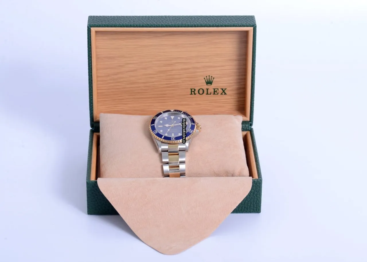1:1 Fake Rolex Submariner Date 16613 Caliber 3135 Automatic Movement 40mm Gold/steel Case Mens/unisex Watch - Image 8
