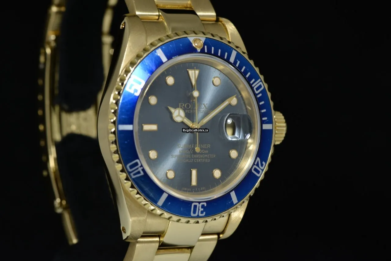 Exquisite Clone Rolex Submariner Date 16808 Caliber 3035 Automatic Movement 40mm Yellow Gold Case Mens/unisex Watch