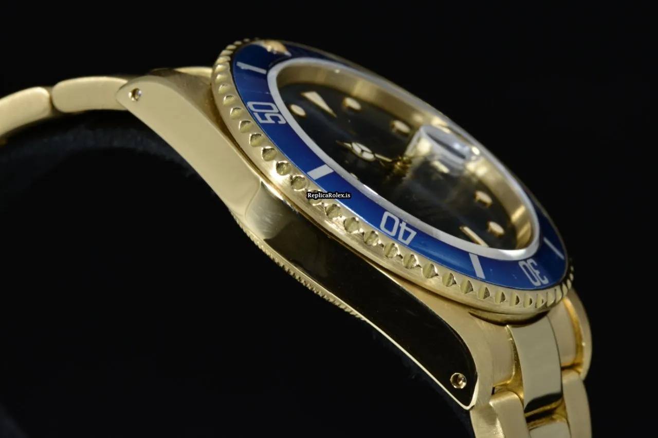 Exquisite Clone Rolex Submariner Date 16808 Caliber 3035 Automatic Movement 40mm Yellow Gold Case Mens/unisex Watch - Image 4