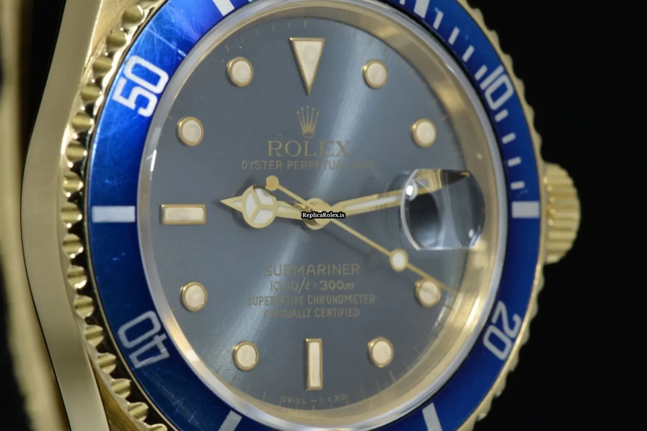 Exquisite Clone Rolex Submariner Date 16808 Caliber 3035 Automatic Movement 40mm Yellow Gold Case Mens/unisex Watch - Image 5