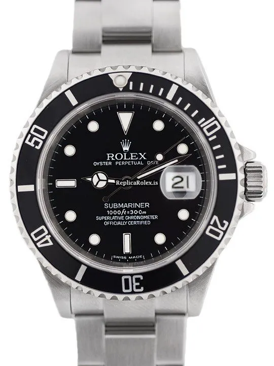 Perfect Fake Rolex Submariner Date 16610 Automatic Movement 40mm Steel Case Watch