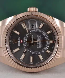 Wonderful Replica Rolex Sky-dweller 326935 Caliber 9001 Automatic Movement 42mm Rose Gold Case Mens/unisex Watch