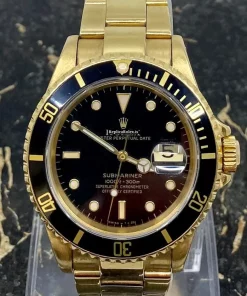 Perfect Copy Rolex Submariner Date 16618 Caliber 3135 Automatic Movement 40mm Yellow Gold Case Mens/unisex Watch