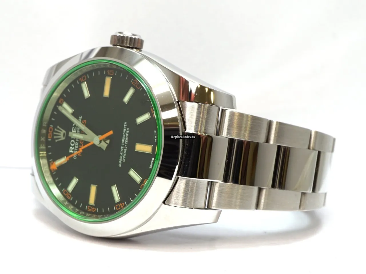 Durable Fake Rolex Milgauss 116400gv Caliber 3131 Automatic Movement 40mm Steel Case Mens/unisex Watch - Image 2