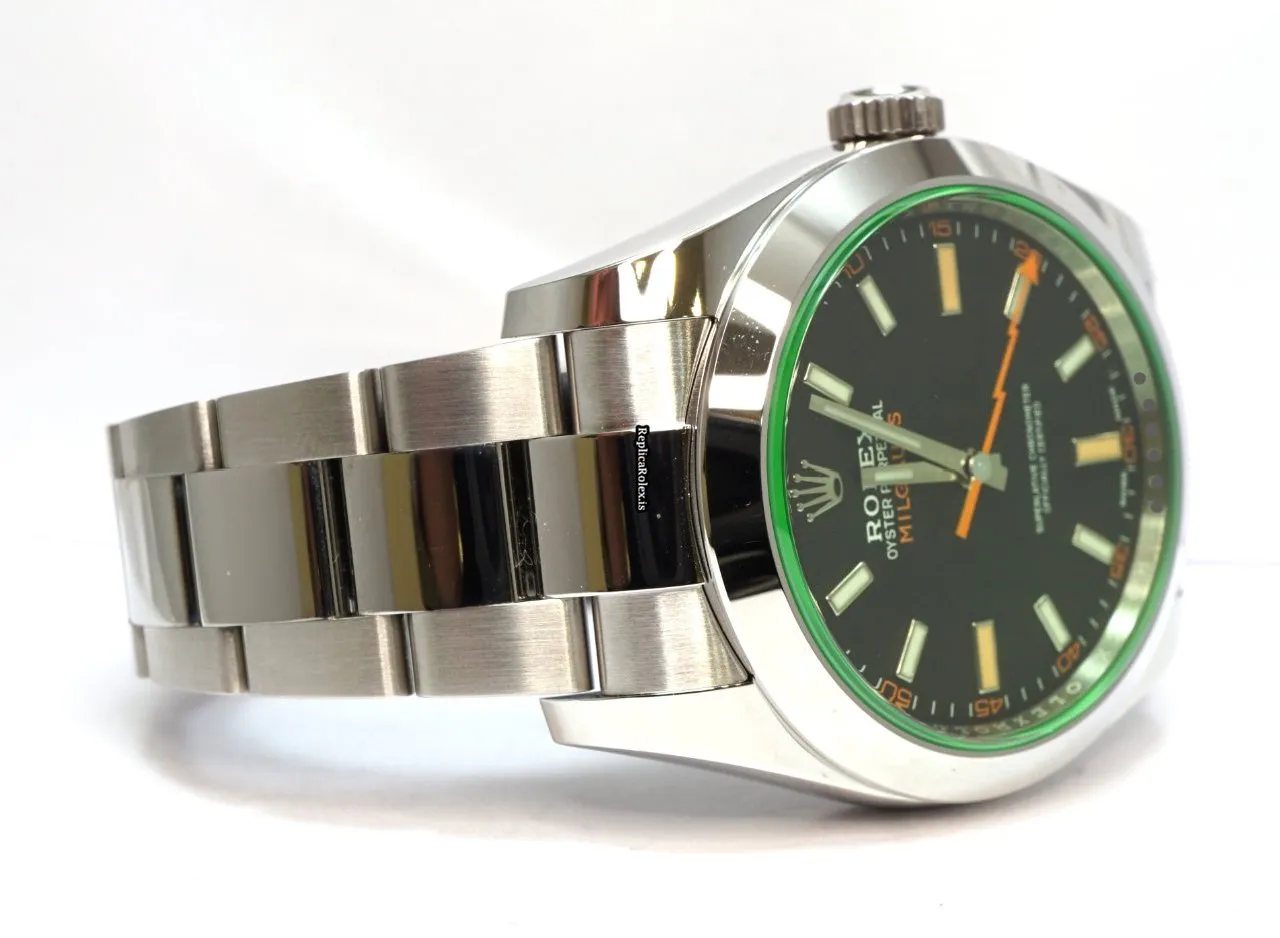 Durable Fake Rolex Milgauss 116400gv Caliber 3131 Automatic Movement 40mm Steel Case Mens/unisex Watch - Image 3