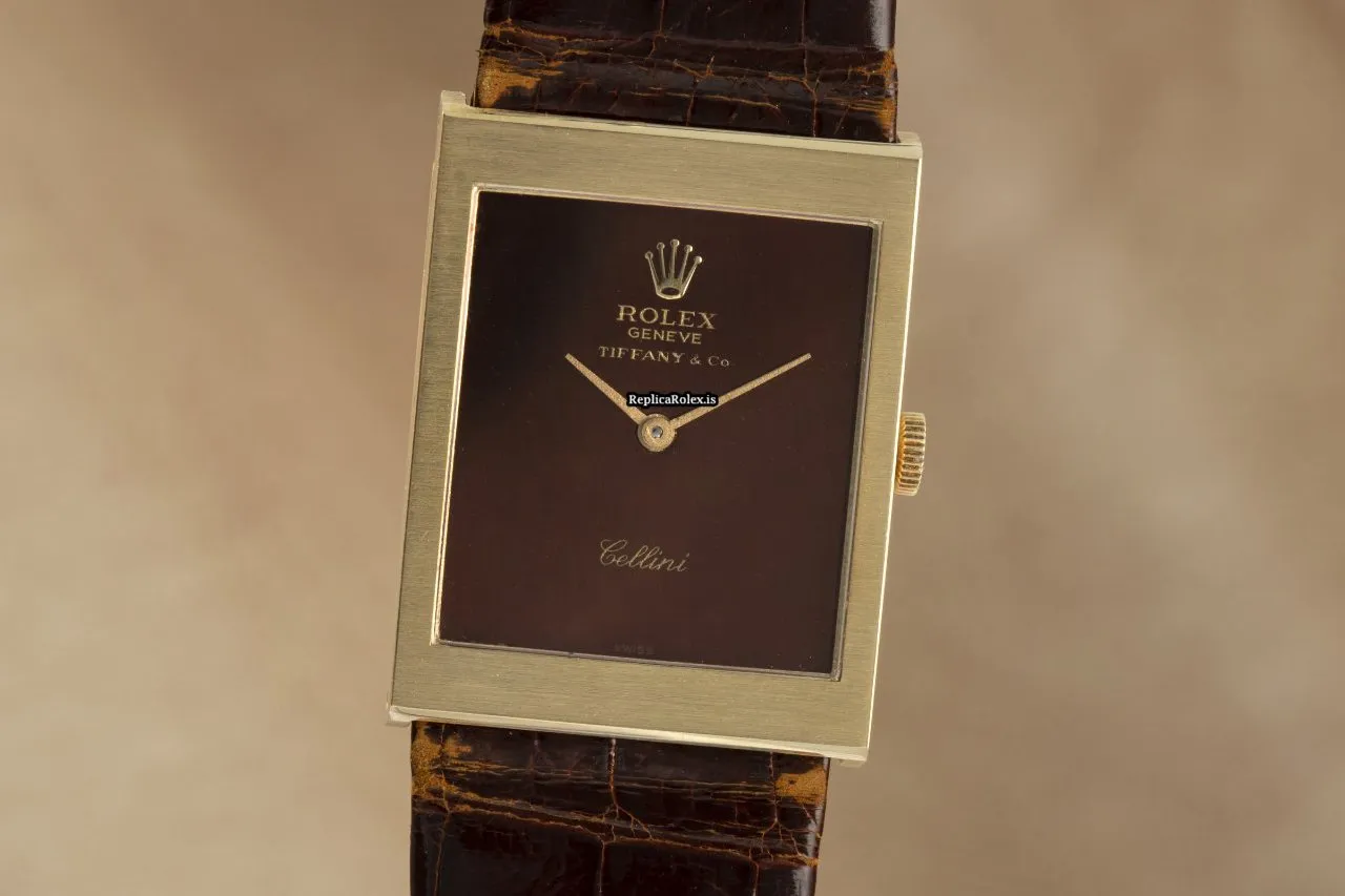 Fantastic Clone Rolex Cellini 4014 Caliber 1600 Manual Winding Movement 28.5x22.5mm Yellow Gold Case Mens/unisex Watch