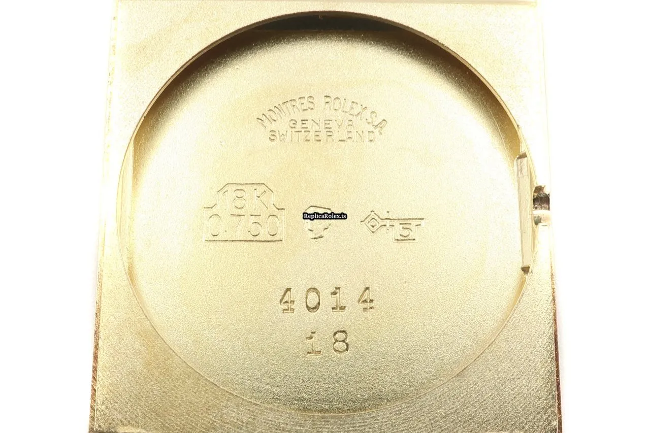 Fantastic Clone Rolex Cellini 4014 Caliber 1600 Manual Winding Movement 28.5x22.5mm Yellow Gold Case Mens/unisex Watch - Image 13