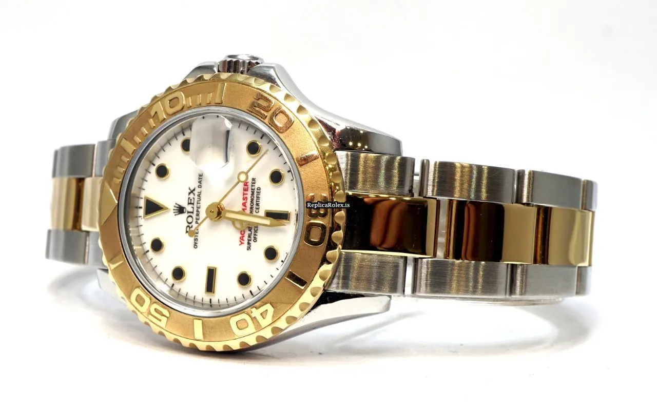 Excellent Replica Rolex Yacht-master 169623 Caliber 2235 Automatic Movement 29mm Gold/steel Case Womens Watch - Image 2