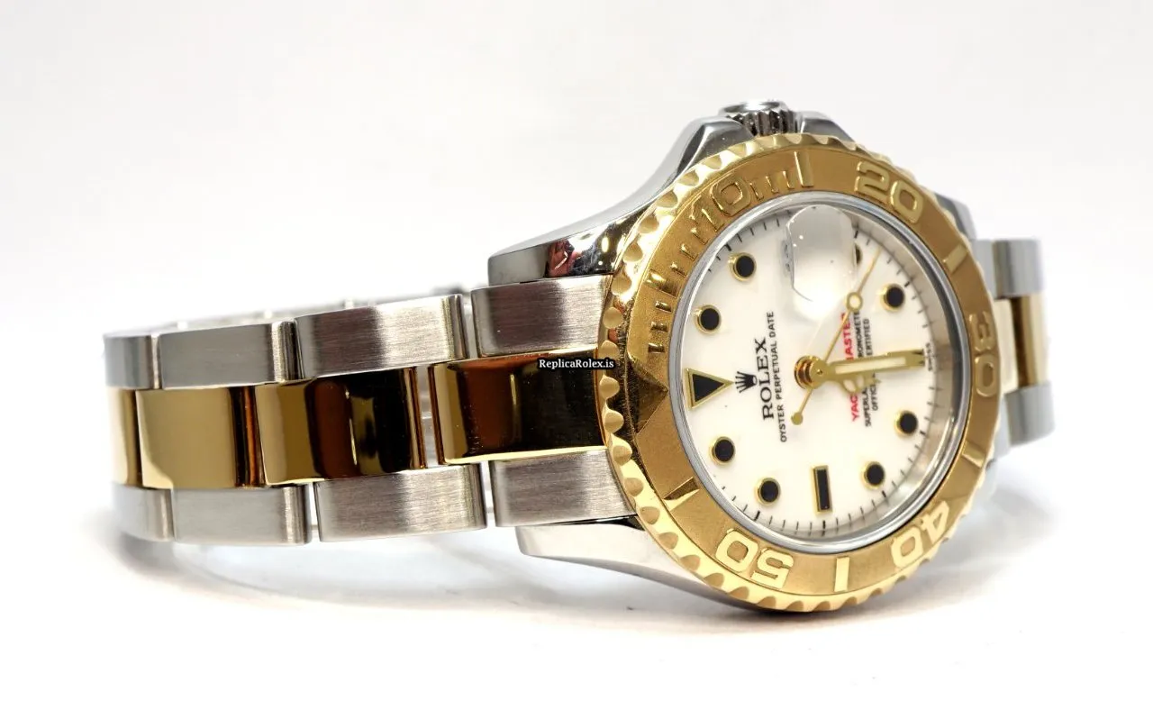 Excellent Replica Rolex Yacht-master 169623 Caliber 2235 Automatic Movement 29mm Gold/steel Case Womens Watch - Image 3