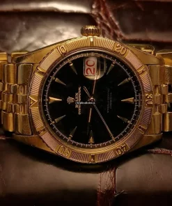 Design Replica Rolex Datejust Turn-o-graph 6309 Automatic Movement Yellow Gold Case Watch