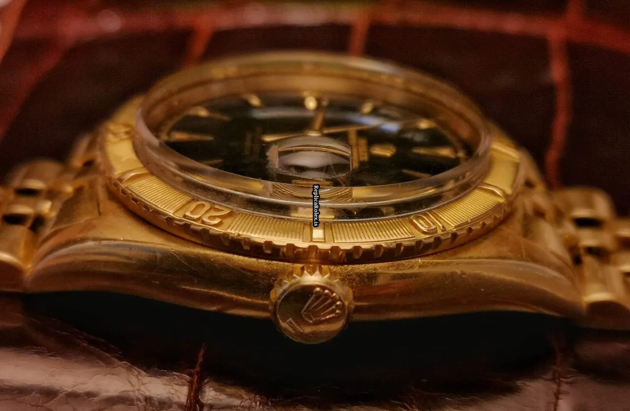 Design Replica Rolex Datejust Turn-o-graph 6309 Automatic Movement Yellow Gold Case Watch - Image 6